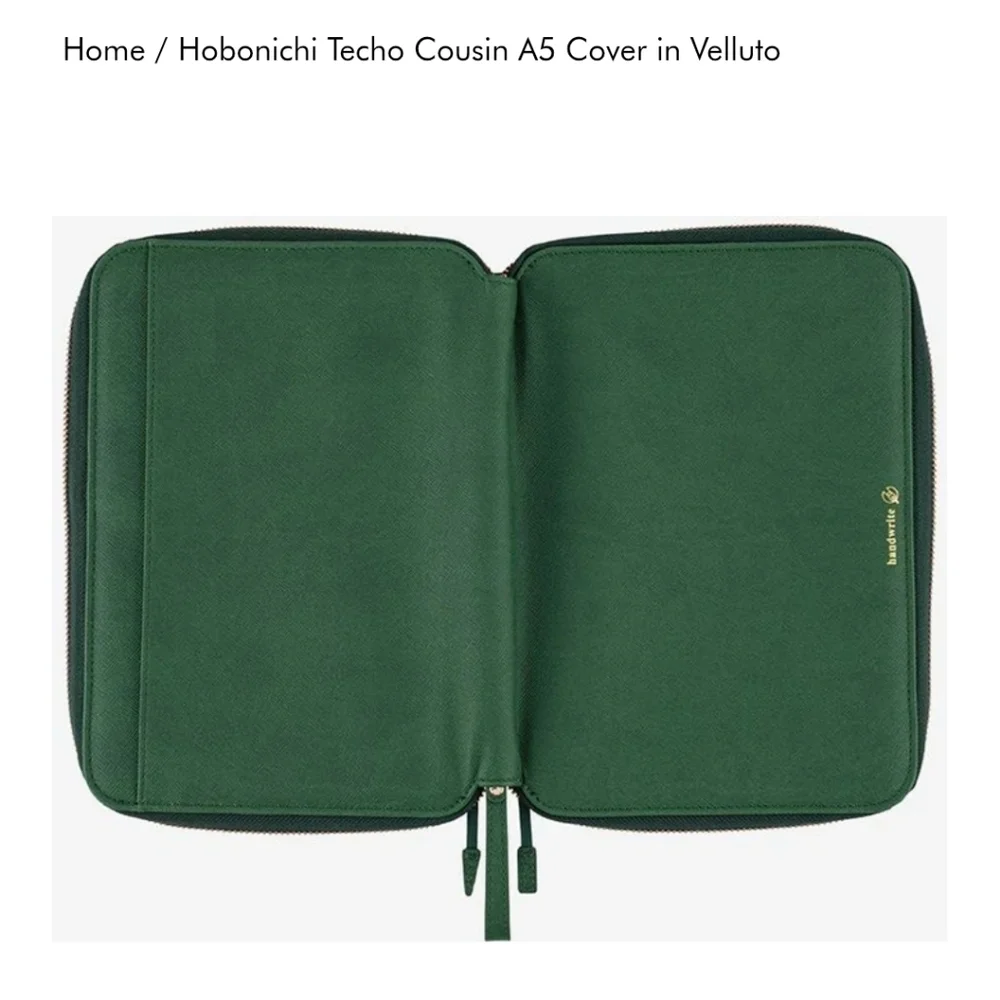 ❤️BUY 5 GET 3 FREE  Hobonichi Techo Cousin A5 Cover in Velluto, Retail $76.00US
